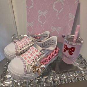 Stylish Kids Shoes with Pink Accents